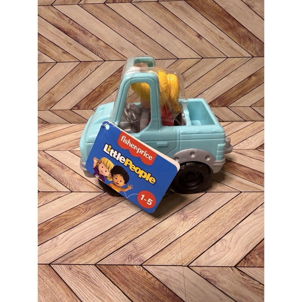 Fisher Price Little People Blue Pick Up Truck Jeep Help A Friend W/figure - Picture 2 of 7